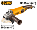 Ingco AG96082 960W Angle Grinder with 100mm Disc and 12000rpm Speed