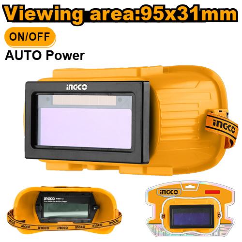 Ingco Auto-darkening Welding Goggle AHM112 - Cartridge Size 108x 50.8x 5mm