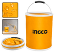 Ingco AMFB15 Folding Bucket - 15L Capacity, 250*320mm, Metal Handle, EVA Non-Slip Handle, 1200D Oxford with PVC Waterproof Coating, Suitable for a Temperature Range of 0°C to 65°C