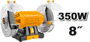 Ingco Bench Grinder BG83502 - 350W, 200mm Wheel Size, Adjustable Work Rest
