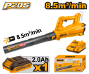 Ingco CABLI203235 20V Cordless Blower with 15000 RPM, 8.5m³/min Air Volume, and 115km/h Air Speed