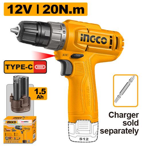 Ingco Cordless drill 12V - CDLI12456