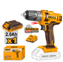 Ingco CDLI200518 20V Cordless Drill - 45Nm Torque, 2-Speed Gear, LED Work Light