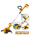 Ingco CGTLI20328 20V Lithium-Ion Grass Trimmer - 8200rpm No-Load Speed, 300mm Cutting Diameter, In-Line Wheel Edging Function