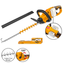 Ingco CHTLI40028 40V Lithium-Ion Hedge Trimmer with Brushless Motor and 650mm Blade Cutting Length