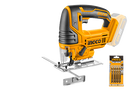 INGCO CJSLI8501 20V Lithium-ion Jig Saw - High Power, 2400rpm Speed, 80mm Wood Cutting Capacity