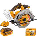 Ingco CSLI18511 20V Lithium-Ion Circular Saw with Brushless Motor and Adjustable Cutting Features