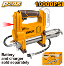 Ingco GGLI2010 20V Cordless Grease Gun with 30" Hose and High Pressure