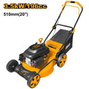 Ingco GLM196201 196cc Gasoline Lawn Mower - Zongshen Engine, 3.5Kw (4.8HP) Power, 510mm Cutting Width, 60L Catcher