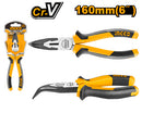 Ingco HBNP28168 6" Bent Nose Pliers with Cr-V Construction