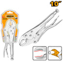 Ingco HCJLW0210 10" Curved Jaw Locking Pliers with Carbon Steel Construction
