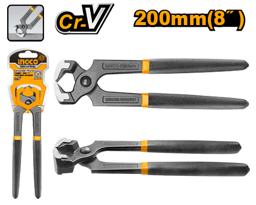 Ingco HCPP02200 8" Carpenter Pliers with Cr-V Construction