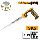 Ingco HCS3008: 12-inch Compass Saw - Taiwan SK5 Material, 7TPI, Heat Treatment Teeth, Precision Ground Teeth, Fast Cut, Long Life, Color Sleeve Packaging