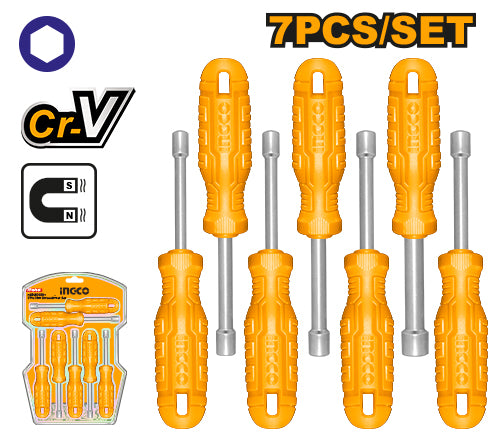 INGCO HKNSD0701 7-Piece Nut Screwdriver Set - A Versatile Solution for Nut-Driving Tasks