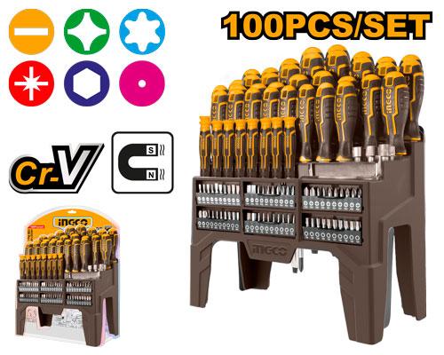 Ingco 100 Pcs Screwdriver Set HKSD10028