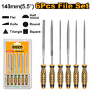 Ingco HKTF63 6-Piece File Set, 140mm Length, 3mm Diameter
