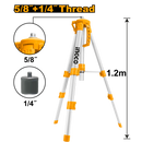 Ingco HLLT01152 Aluminum Tripod for Laser Levels - 1.2m, 5/8" & 1/4" Thread