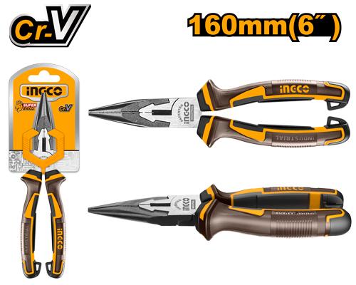 Ingco Long Nose Pliers HLNP28168 - Size 6"/160mm