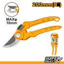 Ingco HPS0201: 8-inch Pruning Shear - Durable Metal Frame, High-Quality Carbon Steel Blade, Telfon Coating