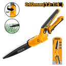 Ingco HPS3401: 340° Grass Shear - 13-1/4'', 180mm Blade, Heat Treatment, Non-Stick Coating, ABS Handle with TPR Grip