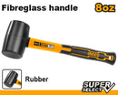 INGCO HRUH8208 Rubber Hammer - 8oz/220g, Gentle Precision in Every Strike