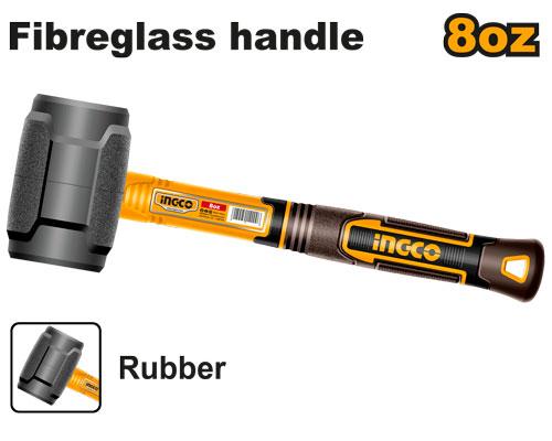 Ingco Rubber Hammer HRUH8808 - Weight 8oz/220g
