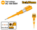Ingco HSDT1408 Test Pencil - AC 100-500V, Slotted Size: 3x140mm (Pack Of 5)