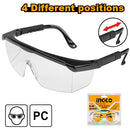 Ingco HSG04 Safety Goggles with Adjustable Temples and Flank Protection