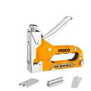 Ingco HSG1405 3-in-1 Staple Gun with Adjustable Driving Force and 600pcs Assorted Staples and Brad Nails