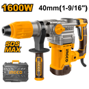 Ingco RH1600388 Rotary Hammer - 1600W, 10.0J Impact Energy, SDS MAX Chuck System