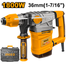 Ingco RH18008 Rotary Hammer - 1800W, 7.0J Impact Energy, High-Power Drilling