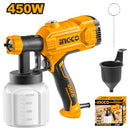 Ingco SPG3508 Spray Gun - 450W, 220-240V, 0.1-0.2Bar Spraying Pressure, 380ml/min Max Flow
