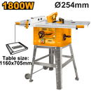Ingco TS180028 1800W Table Saw with 254mm Blade and 85mm Cutting Capacity