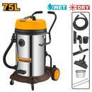 Ingco VC24751 Vacuum Cleaner - 2400W (2x1200W), 75L Stainless Steel Tank