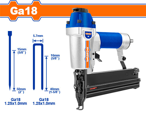 Wadfow 2 In 1 Combo Brad Nailer WBN2540 - Brad Size: 15-50mm, Staple Size: 16-40mm