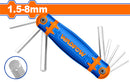 Wadfow 8-Piece Hex Key Set WHK1281 - Essential Hex Tools for Precise Fastening