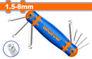 Wadfow 8-Piece Ball Point Hex Key Set WHK2281 - Precision Fastening with Angled Access