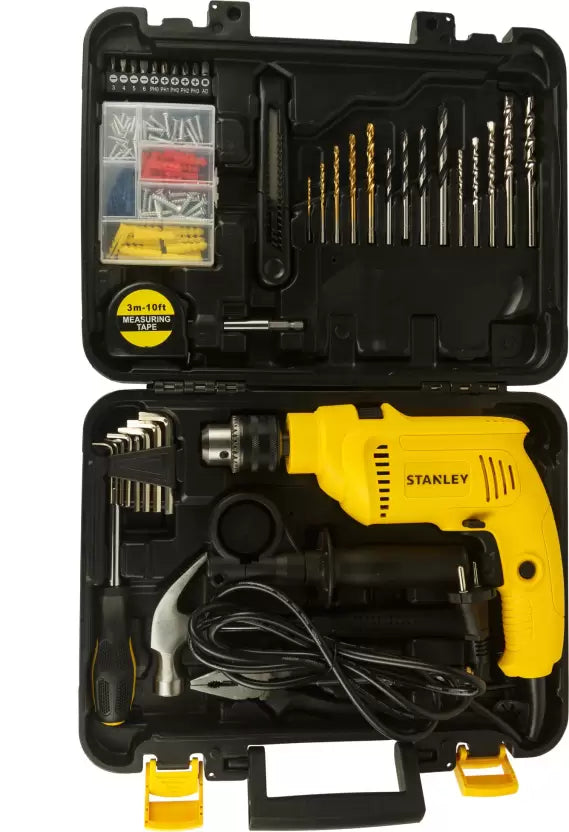 STANLEY SDH600KP 600W 13mm Corded Hammer Drill Machine 120 Piece