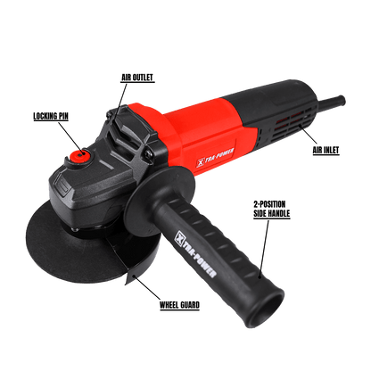 Xtra Power XPT 501 angle grinder side view