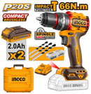 Ingco Compact Brushless Cordless Impact Drill 20V - CIDLI20668