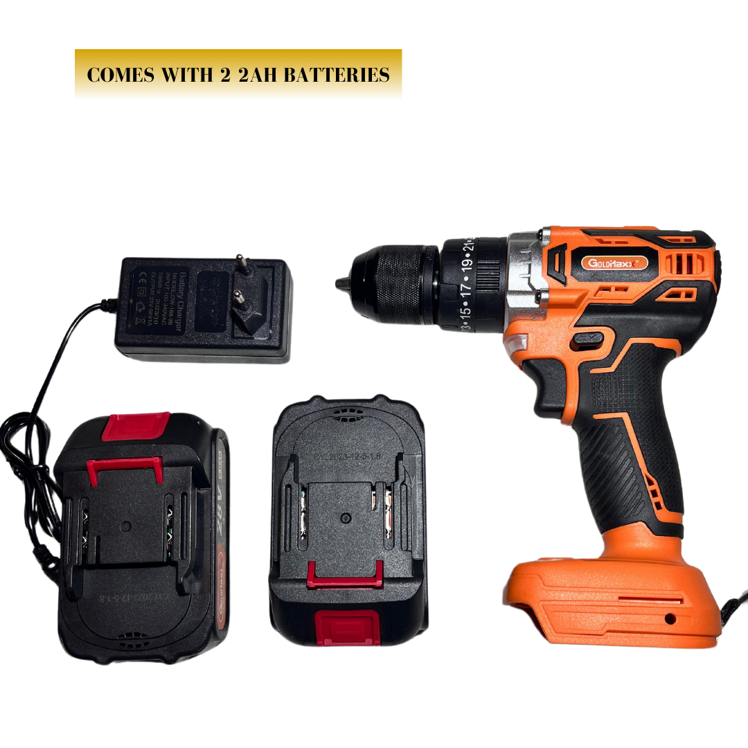 Goldmaxx GX-932 Pro Brushless Li-ion Cordless Impact Drill (with Metal Chuck)