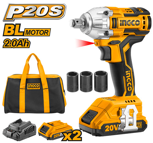 Ingco 20V Lithium-Ion Impact Wrench, CIWLI2001