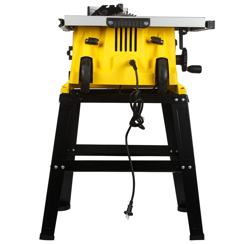 STANLEY SST1801 1800W 254mm Table Saw for Heavy-Duty Applications & Cutting Plywood, 150-hours Runtime, Compatible with 10” Cutting Blades(58 cm Length & 39 cm Width), 1 Year Warranty, YELLOW & BLACK