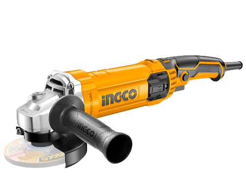 Ingco AG110038 Angle Grinder - 1100W, 125mm Disc Diameter, 12000rpm, Tail Type