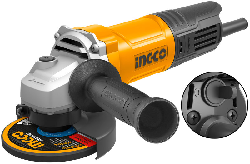 Ingco Angle Grinder AG900282 - 125mm Disc Diameter, 900W, Variable Speed Control