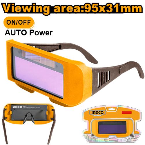Ingco Auto-darkening Welding Glasses AHM111 - Cartridge Size 108x 50.8x 5mm