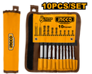 Ingco AKD2101: 10-Piece SDS Plus Hammer Drill Bits and Chisels Set - Versatile Set for Concrete Drilling and Chiseling