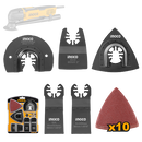 Ingco AKTMT1502 Multi Tool Blade Set - 15 Pieces, Compatible with CMLI2001, MF3008, and UMF3008