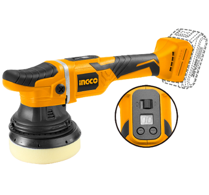 Ingco APLI2002 20V Lithium-Ion Polisher with Brushless Motor, Variable Speed Control, and Digital Display