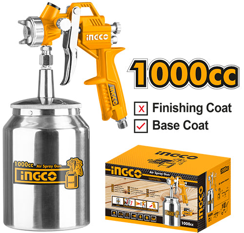 Ingco Air Spray Gun ASG3101 - 1.5mm Nozzle, 1000cc Paint Capacity
